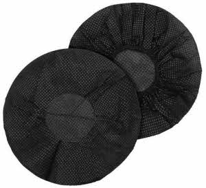 DKT Elastische wegwerp Hygienehoesjes/hoofdtelefoon cover hoes 7cm | 100 stuks | Zwart | universeel